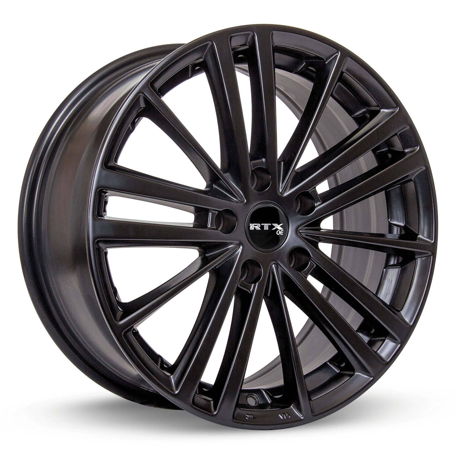 RTX Cosmos Satin Black 18x8 - 5x114.3 Wheels | Blackcircles.ca