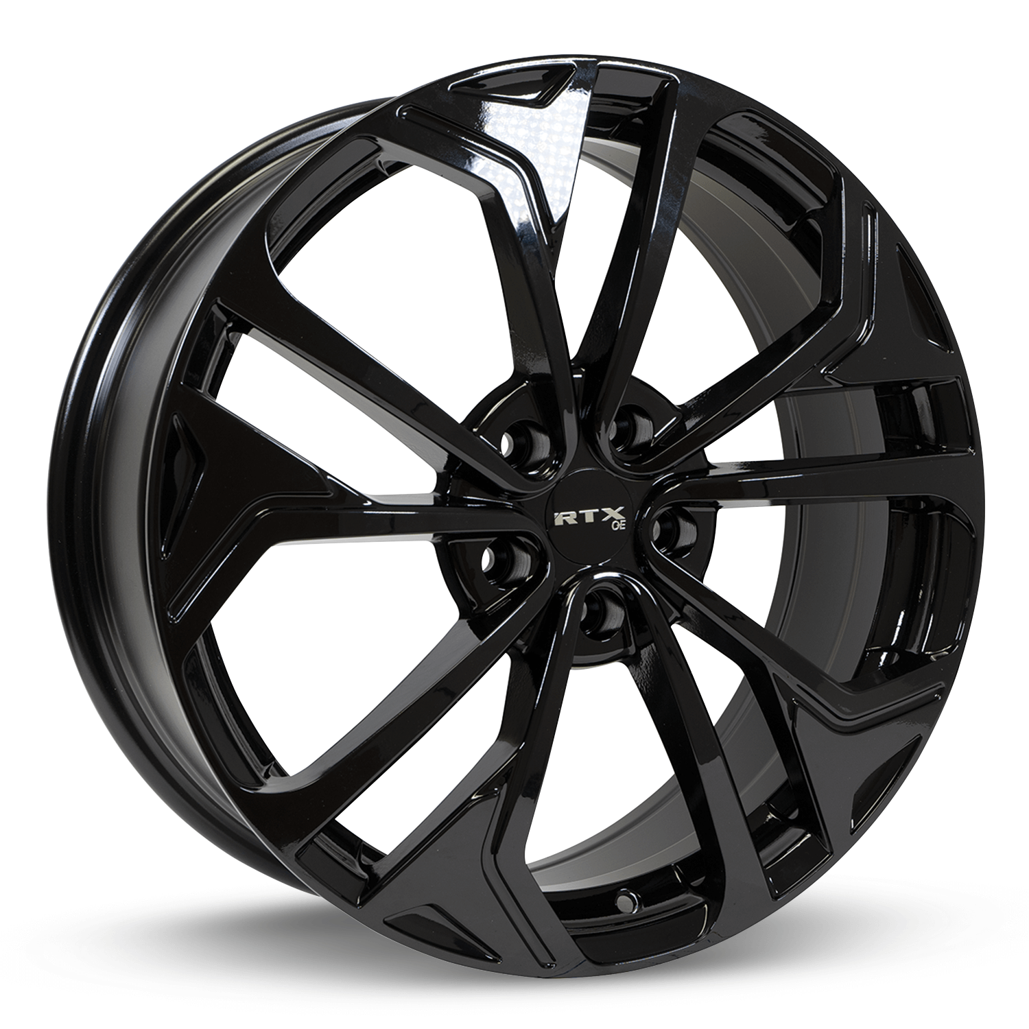RTX Asan Gloss Black Wheels | Blackcircles.ca