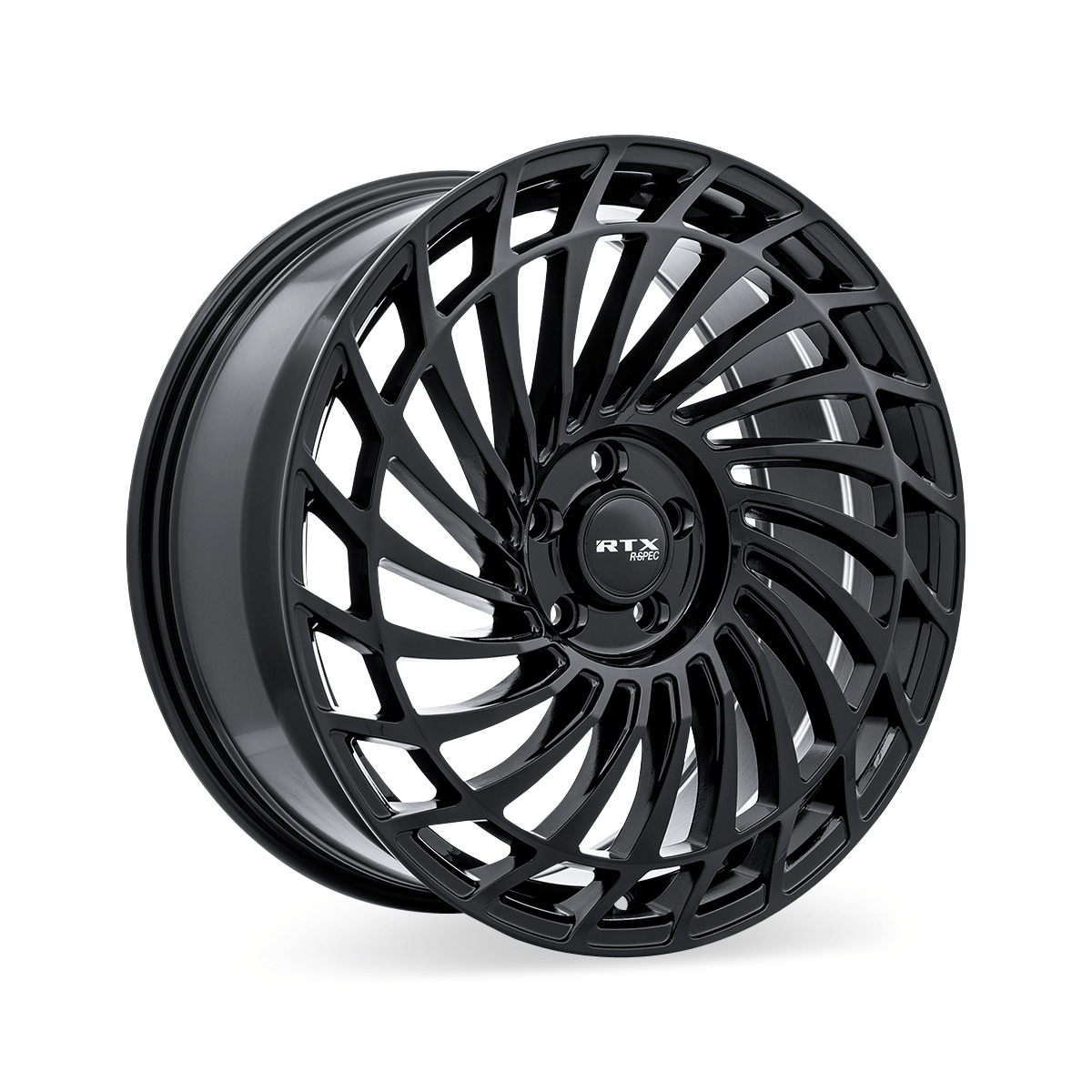 RTX RS06 Gloss Black Wheels | Blackcircles.ca