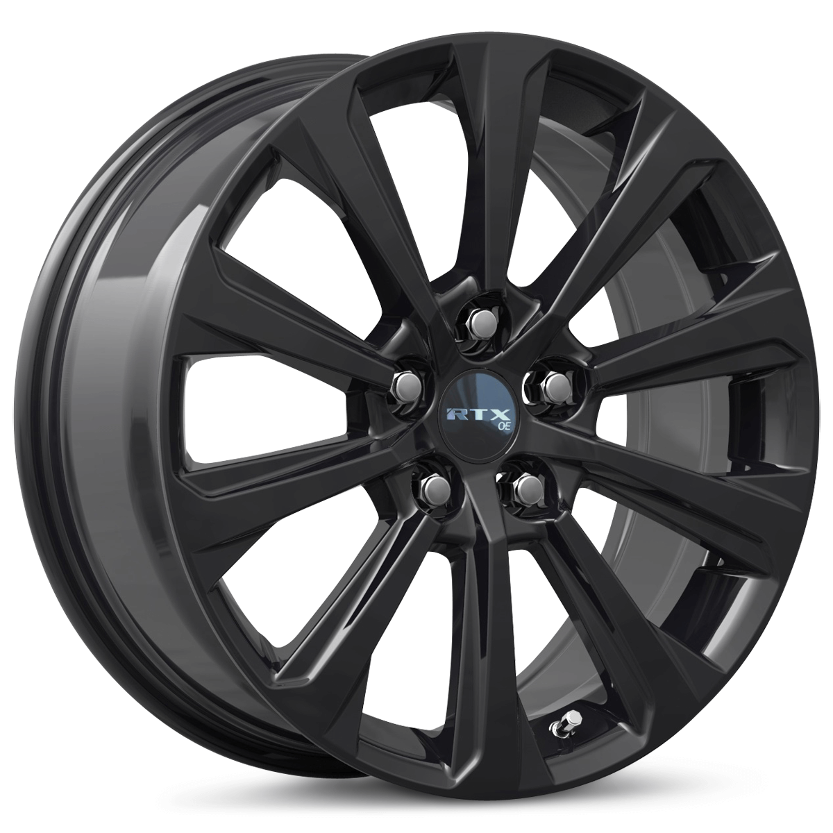 RTX TY04 Gloss Black Wheels | Blackcircles.ca