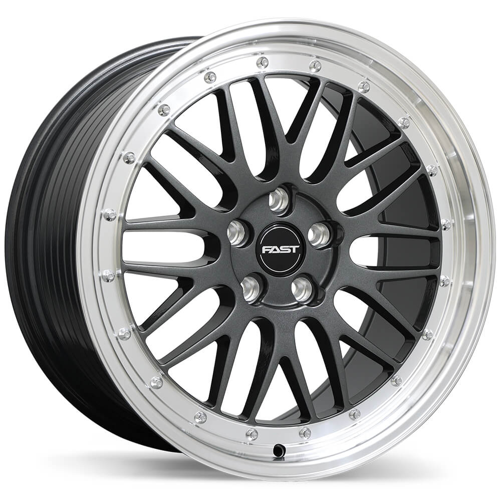 FR01 Gloss Gunmetal with Machined Lip